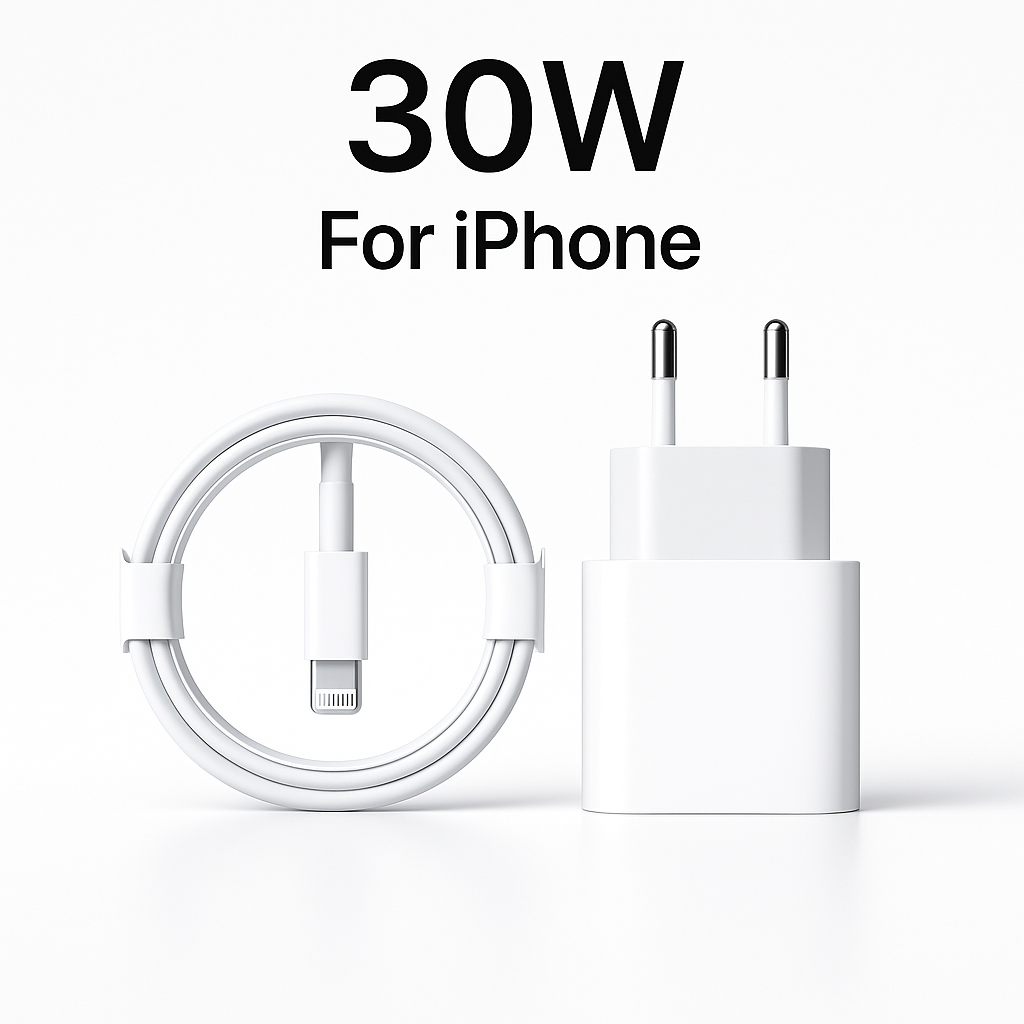 Chargeur USB-C 30W PD - Charge Rapide pour iPhone ( Type C & Normal )