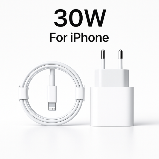 Chargeur USB-C 30W PD - Charge Rapide pour iPhone ( Type C & Normal )